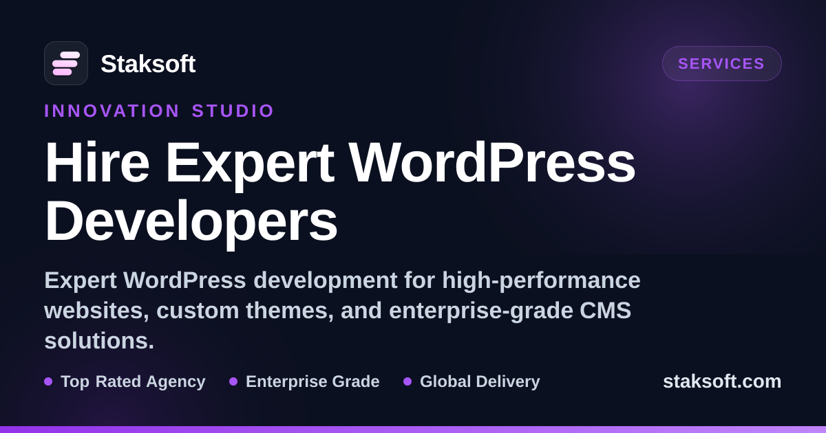 Hire WordPress Developers | Custom Theme & Enterprise CMS Experts ...
