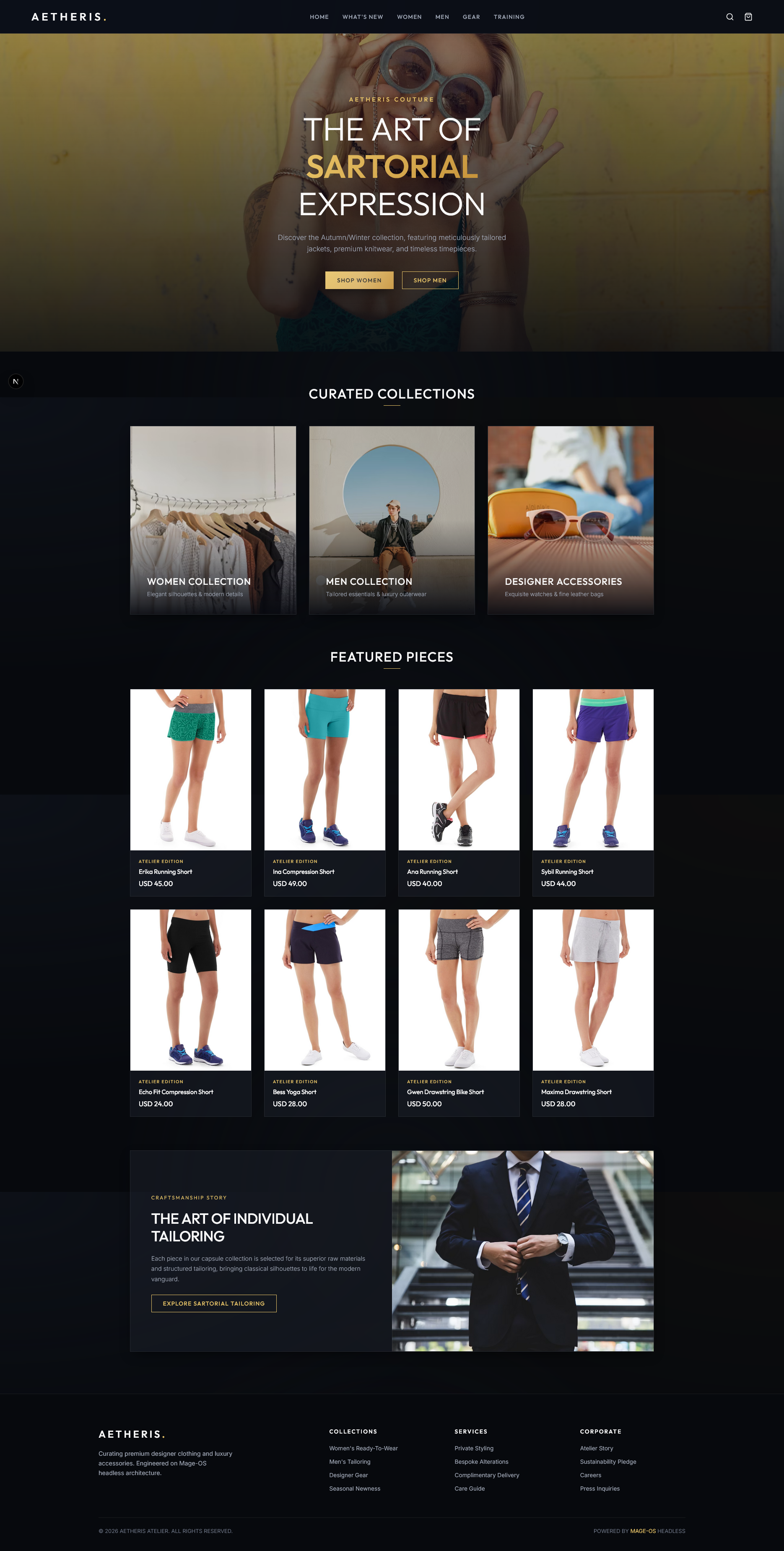 Magento Headless Theme Homepage Next.js